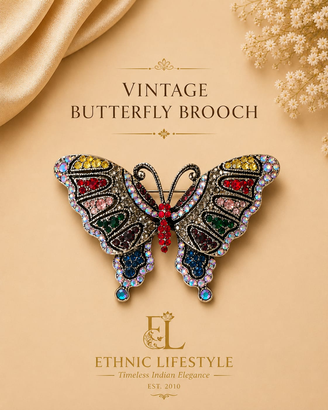 Vintage Butterfly Brooch