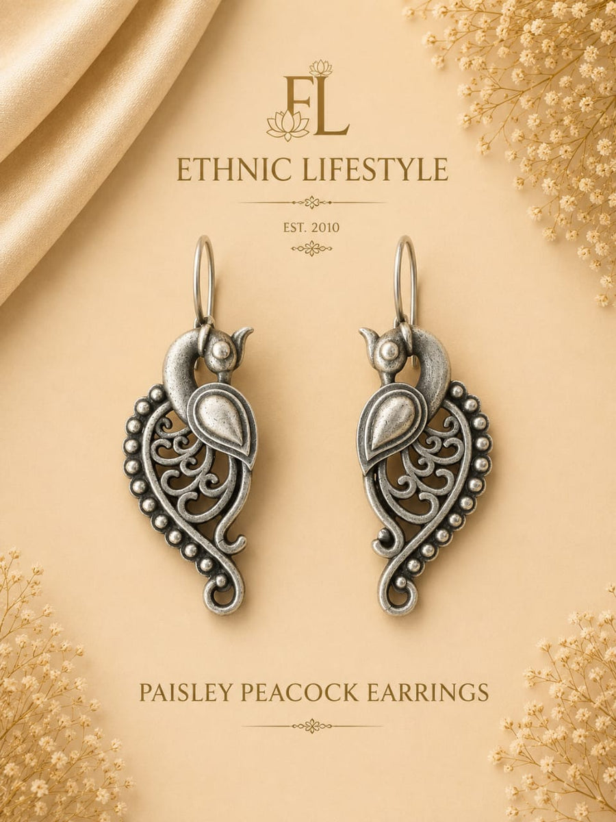 Paisley Peacock Earrings
