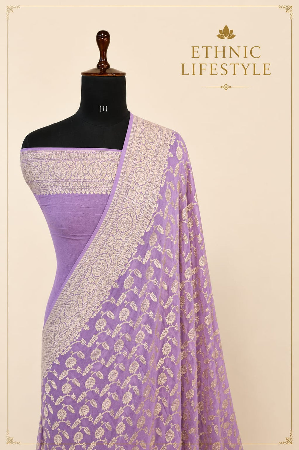 Mrinalini - Pure Georgette Water Zari Banarasi Saree