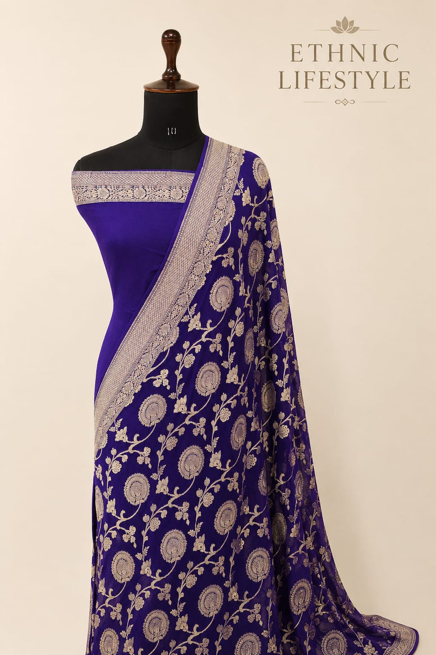 Neelanjli - Pure Georgette Water Zari Banarasi Saree