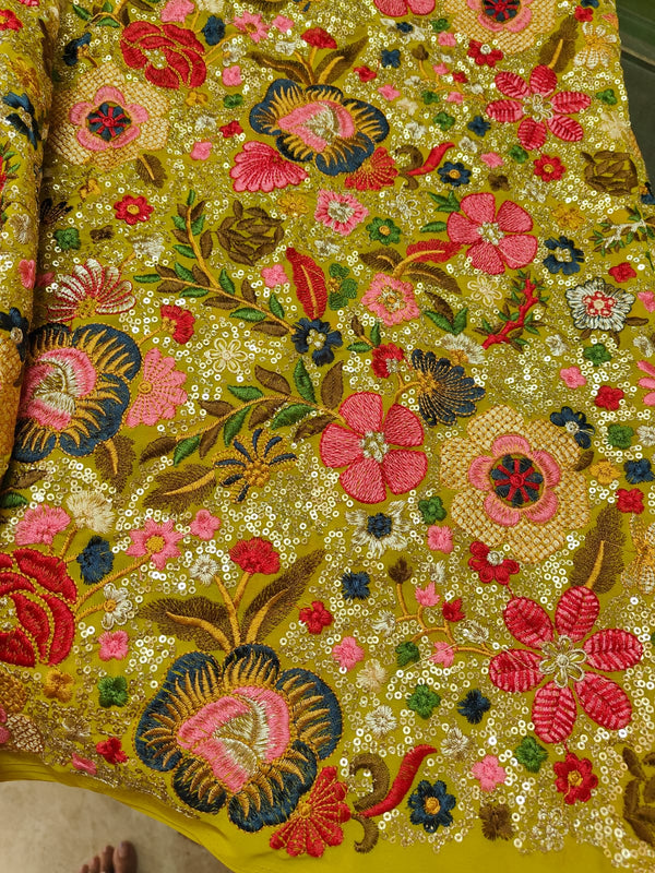 Premium Floral Embroidered Suit Set