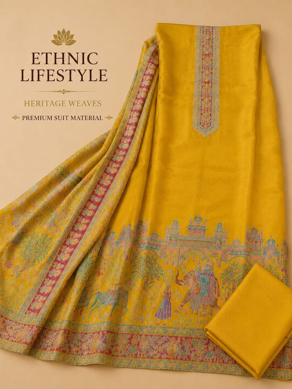 Premium Silk Banarasi Suit Material