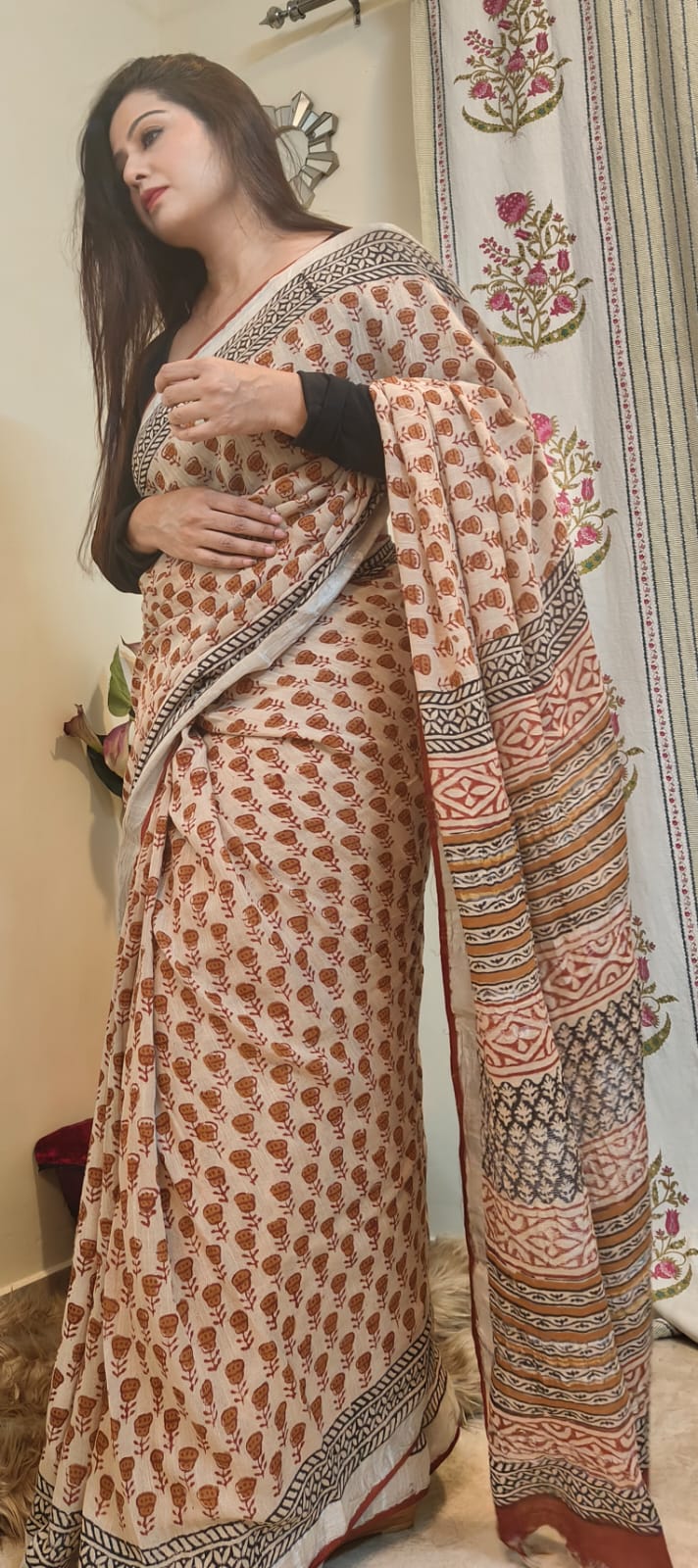 Pure Linen Saree