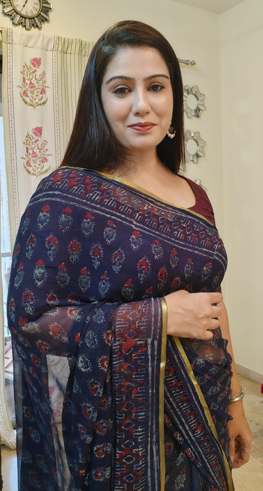 Chiffon Grace – Hand Block Print III