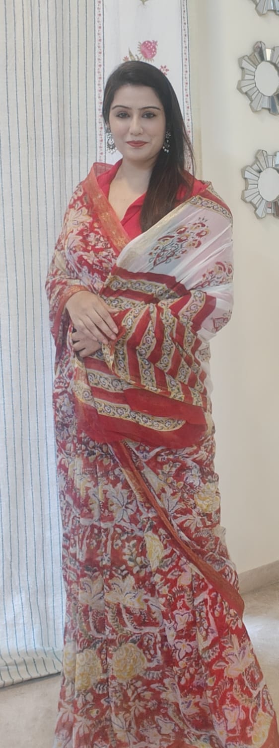 Chiffon Grace – Hand Block Print II