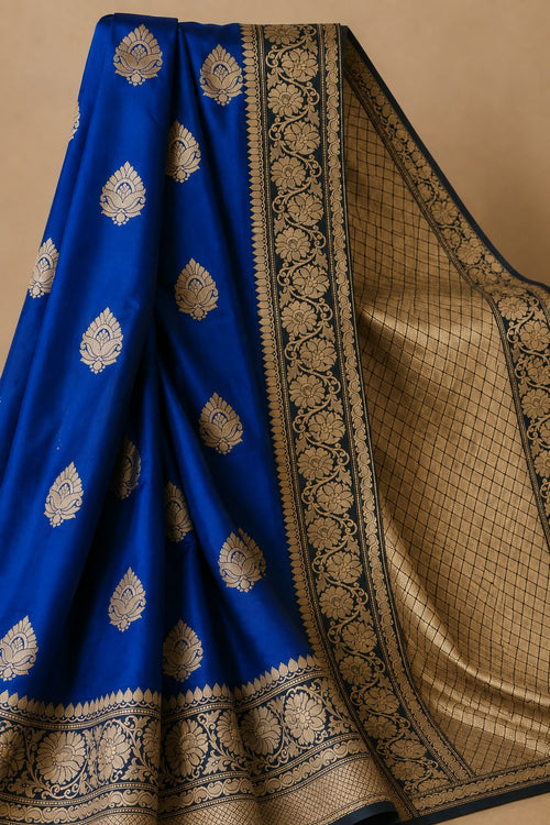 Deep Sapphire - Pure Silk Saree