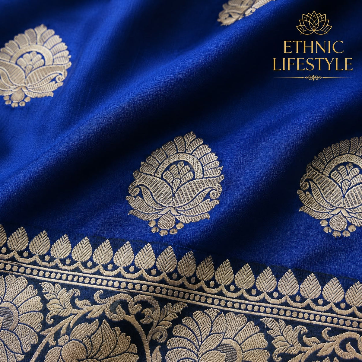 Deep Sapphire - Pure Silk Saree