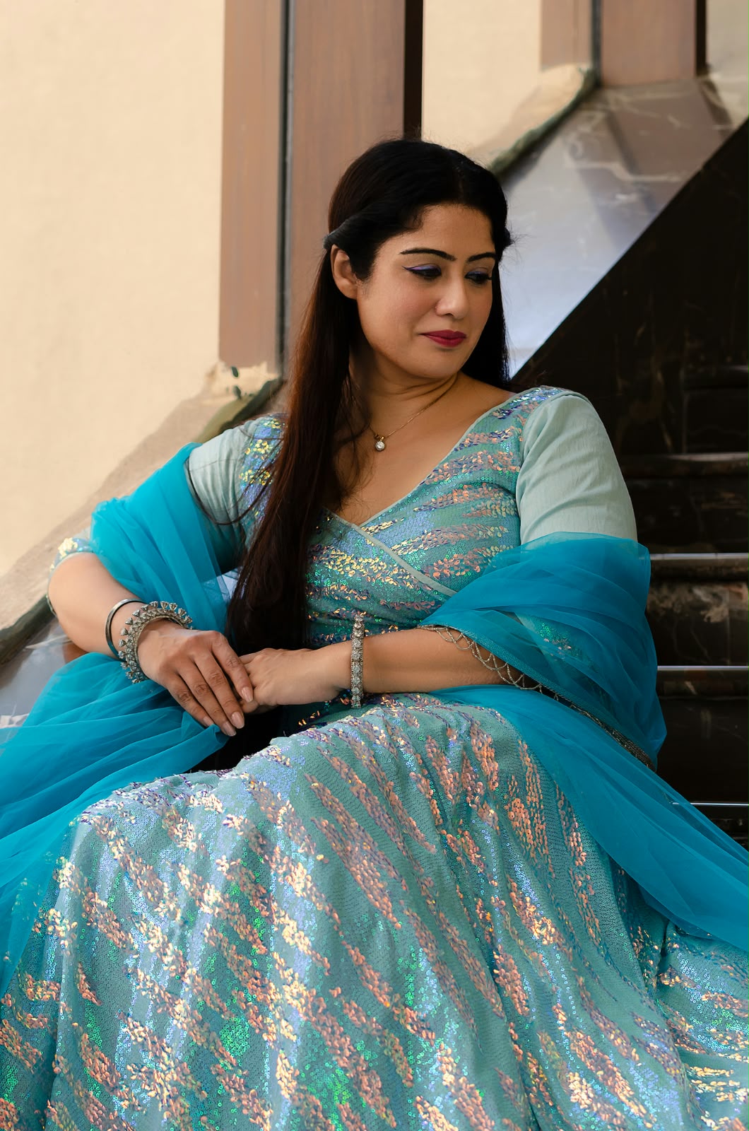 Turquoise lehenga